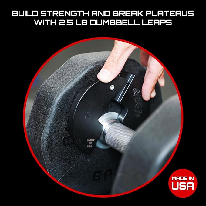 Micro Gainz Dumbbell Fractional 1.25lb Weight Plate, Ideal for Micro Loading, (Choose Color) 2 Piece Fractional Weight Plates, Designed for Dumbbell Training, Made In USA