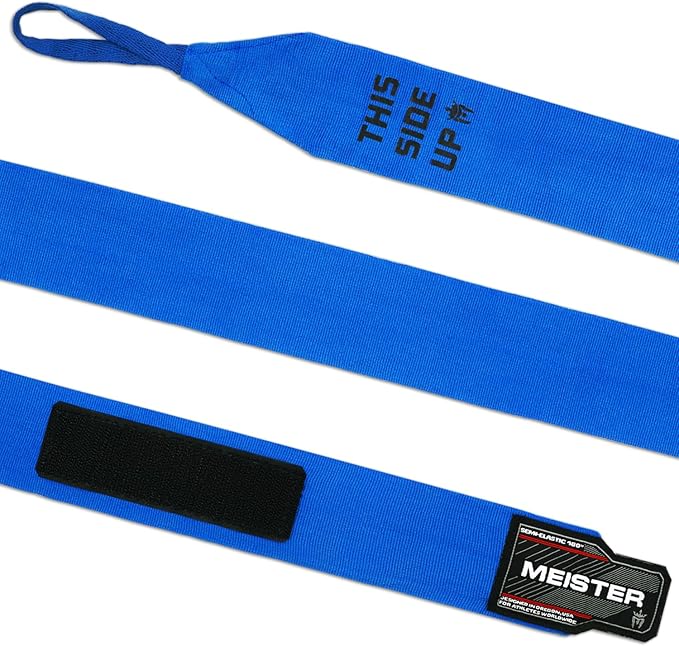 Meister Adult 180" Semi-Elastic Hand Wraps for MMA & Boxing (Pair)
