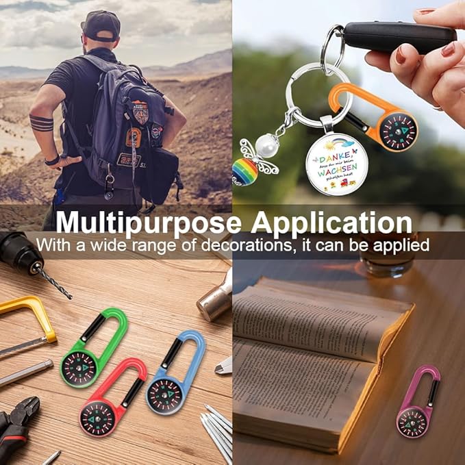 40 PCS Compass Keychain