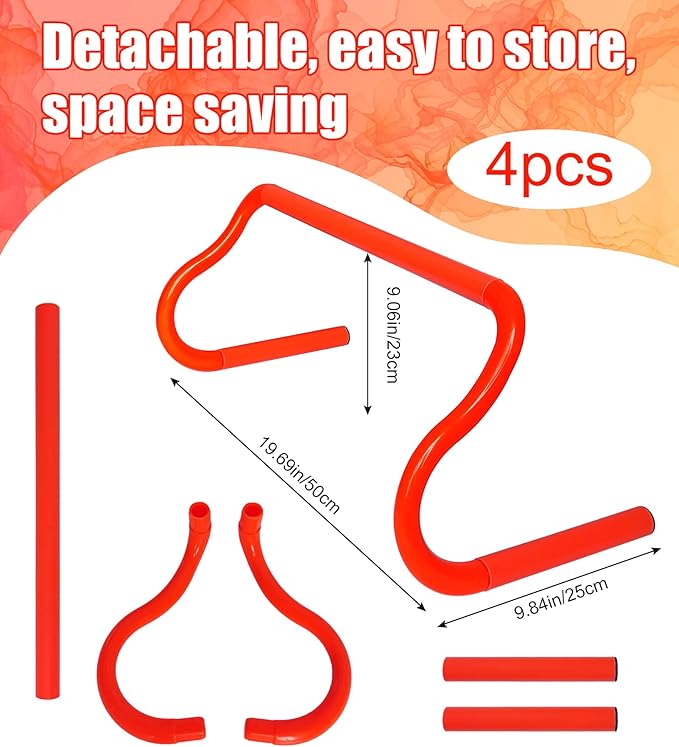 4 Pack Agility Speed Training Hurdles- 9" Detachable