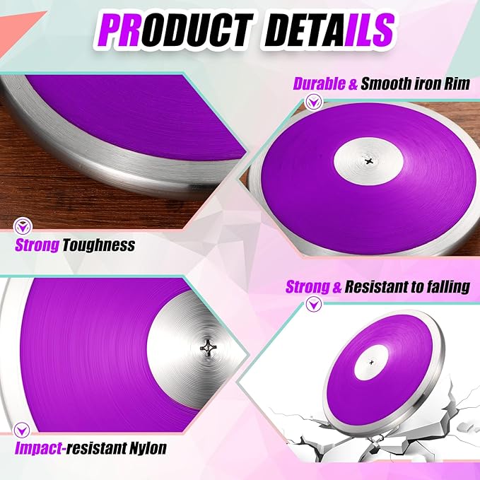 4 Pcs 1kg Sports Training Discus Boys Girls