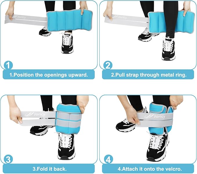 Adjustable Ankle Weights for Women Men Kids 1/2/3/4/5/6/8/10/12/20 1 Pair