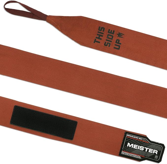 Meister Adult 180" Semi-Elastic Hand Wraps for MMA & Boxing (Pair)