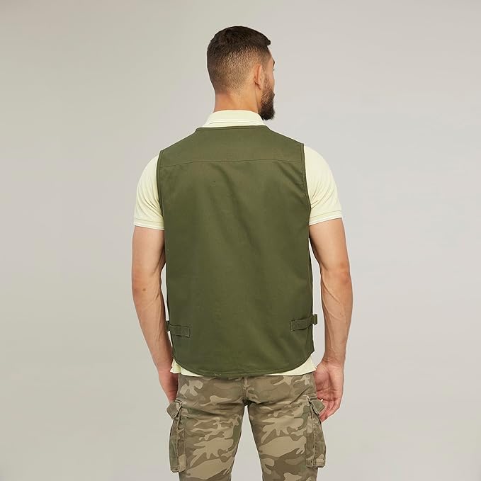 Men's Utility Work Hunting Travel Fishing Multi-Pockets Outdoor Vests