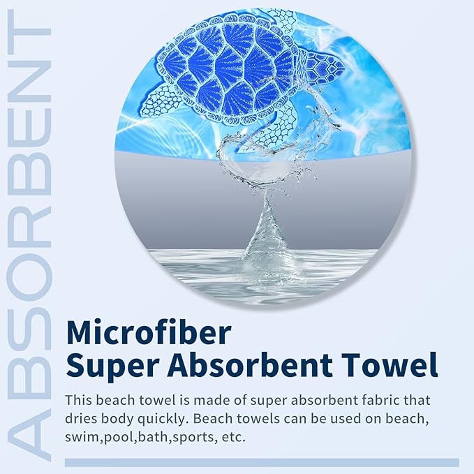 4 Pack Lightweight Thin Beach Towel Oversized 71"x32"