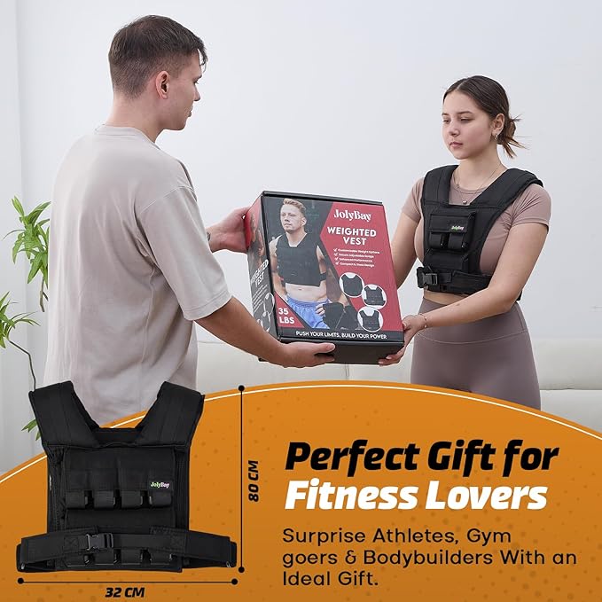 Adjustable Weighted Vest for Men ā 20 LBS | 35 LBS Compact Fitness Vest with Durable Oxford Cloth, Ideal for Running, Cardio, CrossFit, Gym, Core Balance, Posture Support, and Strength Training