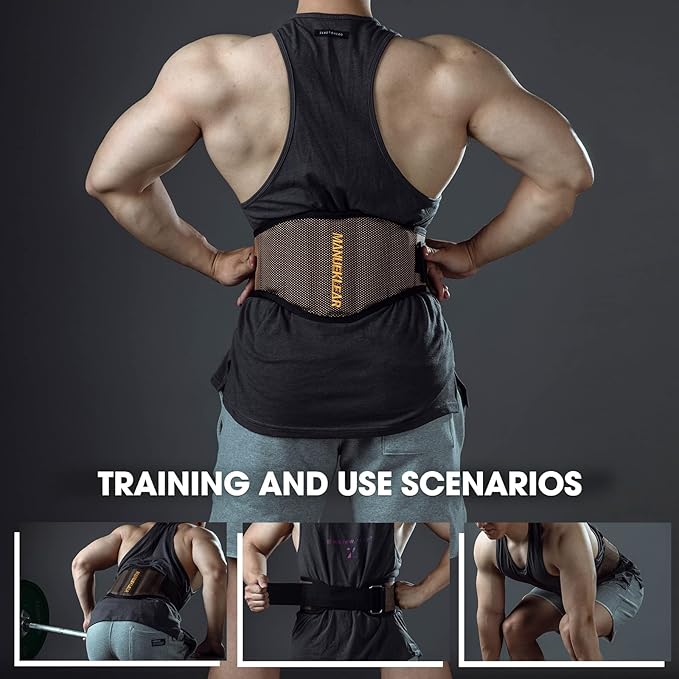 MANUEKLEAR Gym Weight Lifting Belt Weight Lifting Workout 7.5inch -