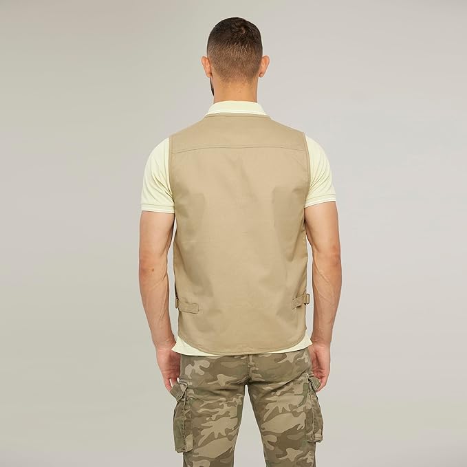 Men's Utility Work Hunting Travel Fishing Multi-Pockets Outdoor Vests