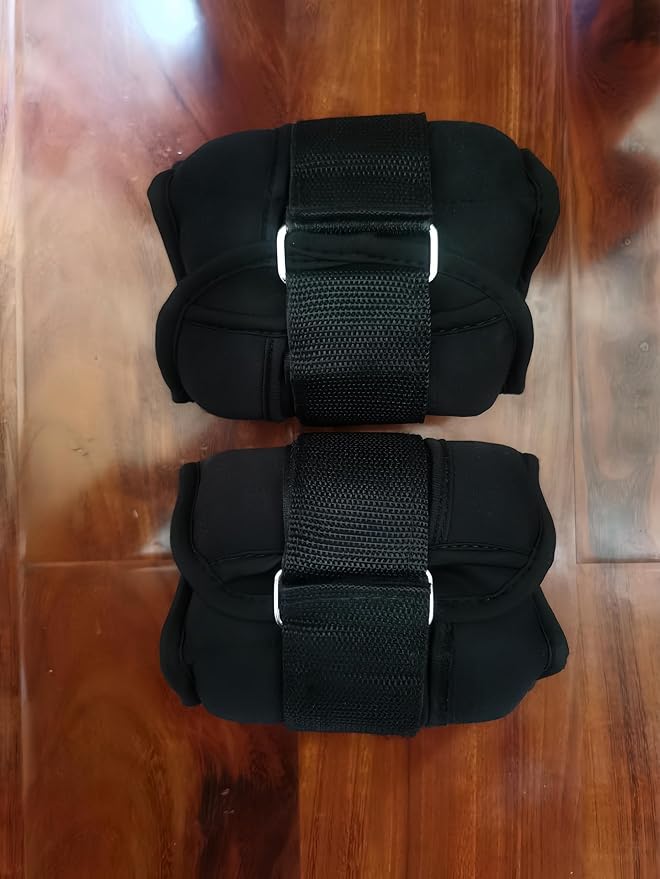 Adjustable Ankle/Wrist Weights Set 10-pound Pair with Removable 1-5lbs Each