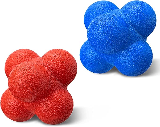 Hexagonal Reaction Ball High Density Rubber Foam Bounce (2 Pack