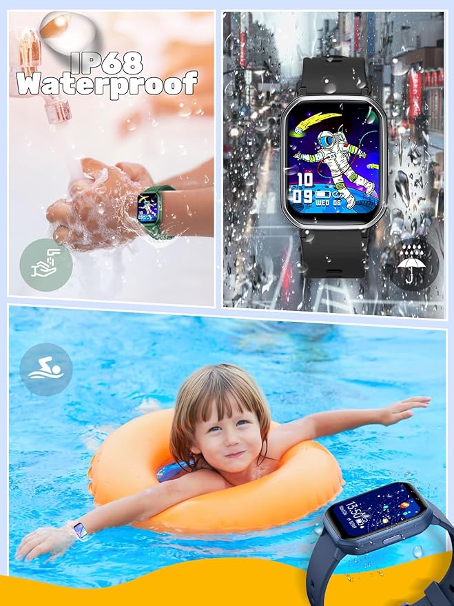 Kids Smart Watch for Boys Girls,Children Fitness Tracker with Heart Rate Sleep Monitor,Waterproof Activity Tracker Pedometer Step Counter for Android iPhone