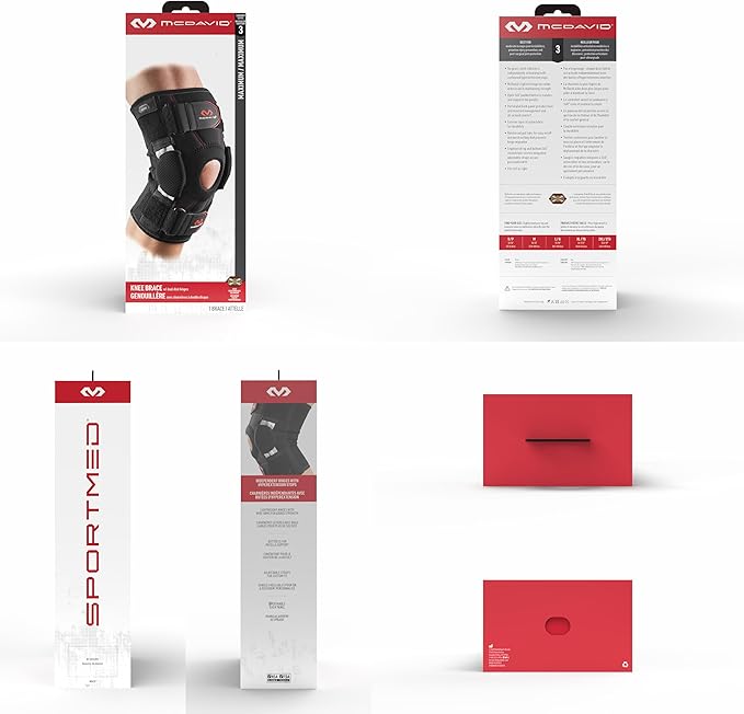 McDavid Knee Brace with Side Hinges. Maximum Knee Support & Compression for Stability & Recovery Aid, Patella Tendon Support, Tendonitis Pain Relief, Ligament Support, Hyperextension. Men & Women