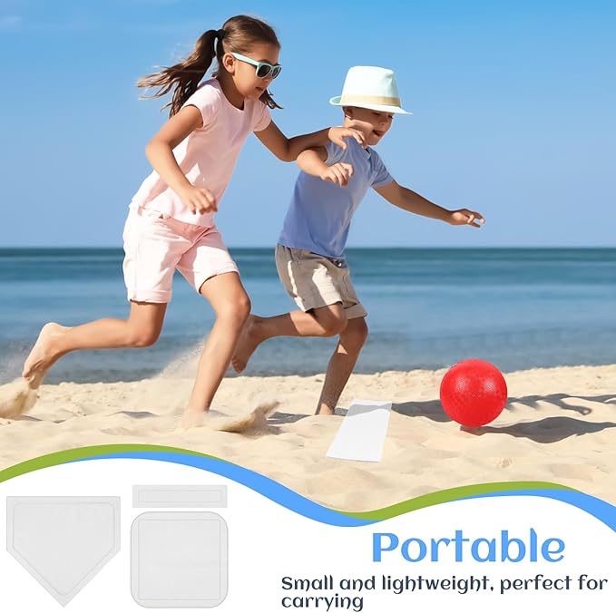 Hiboom 12 Pcs Dodgeball Set with Bases Playground 6 Bouncing 5 Rubber 1 Ball