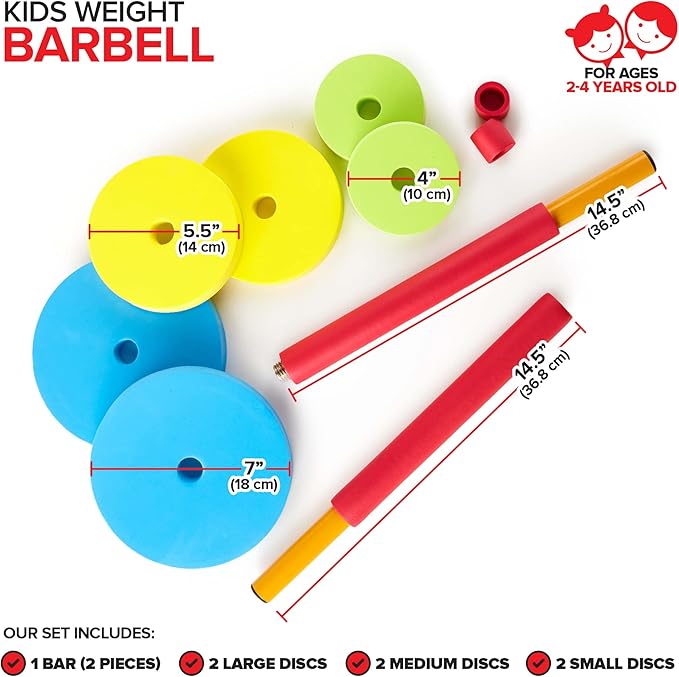 Modern Innovations Kids Barbell Weight Set