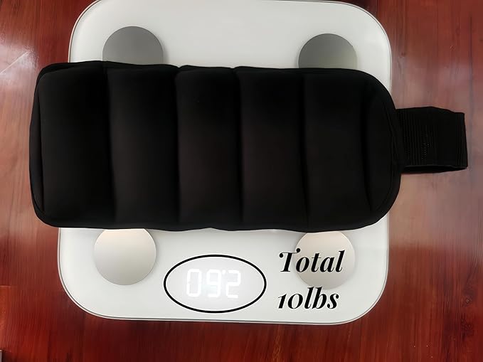 Adjustable Ankle/Wrist Weights Set 10-pound Pair with Removable 1-5lbs Each