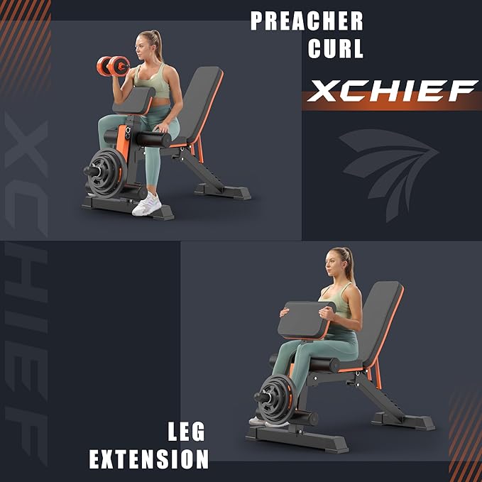 Adjustable Weight Bench - 1000 LBS Heavy Duty