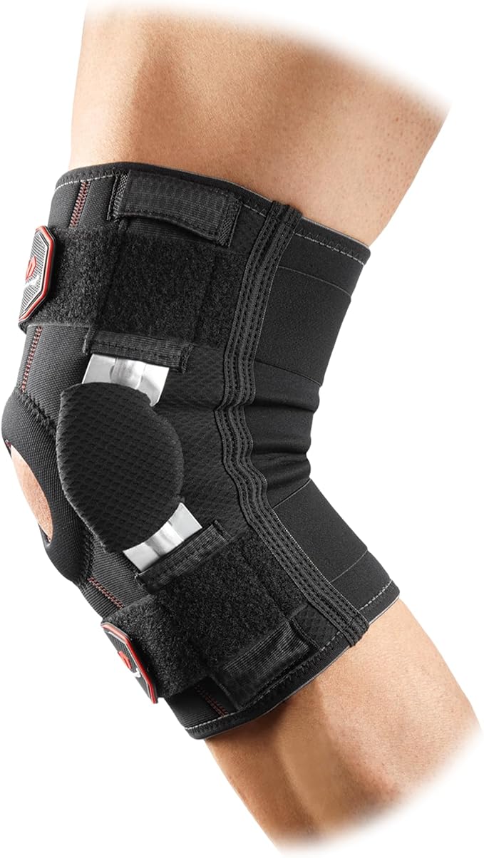 McDavid Knee Brace with Side Hinges. Maximum Knee Support & Compression for Stability & Recovery Aid, Patella Tendon Support, Tendonitis Pain Relief, Ligament Support, Hyperextension. Men & Women