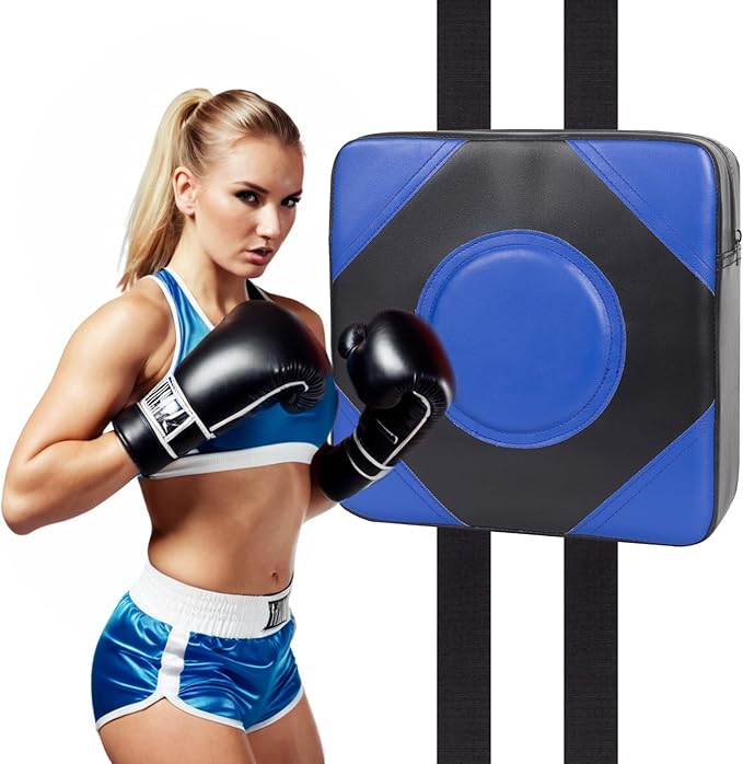 LuiceABC Wall Punching Boxing Pad, Wall Focus Target Foam, Boxing Fitness Wall Punch Bag, Leather and High Elastic Sponge Bag for Sports Training, Adjustable Height