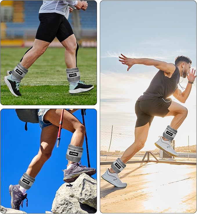 Adjustable Ankle Weights for Women Men 1 Pair 2 4 4 6 6 8 8 10 10 LBS 1-5 LB