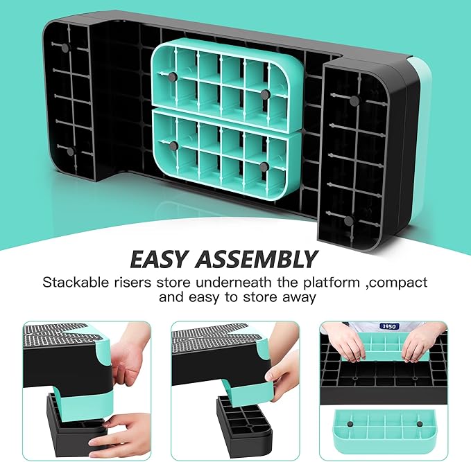 Aerobic Exercise Step 26.5" Step 4†6†6†8†8†Adjustable