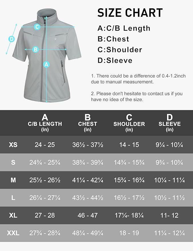 Little Donkey Andy Women's Short Sleeve Jacket Windproof Lightweight Vest for Golf Hiking Running