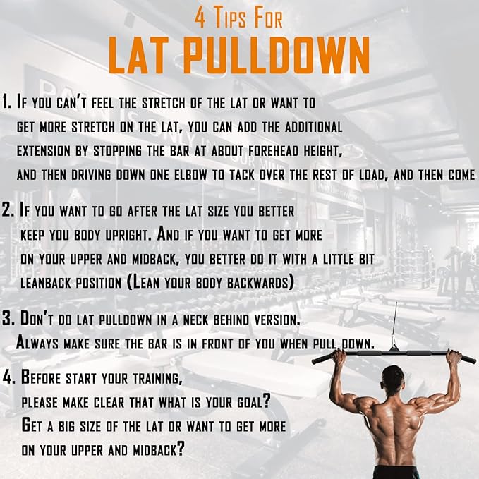 39.4'' LAT Pull Down Bar 360 Swivel and 3.74in/95mm Silent