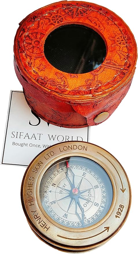 Military Metal Hiking Compass with Field Magnifying Glass