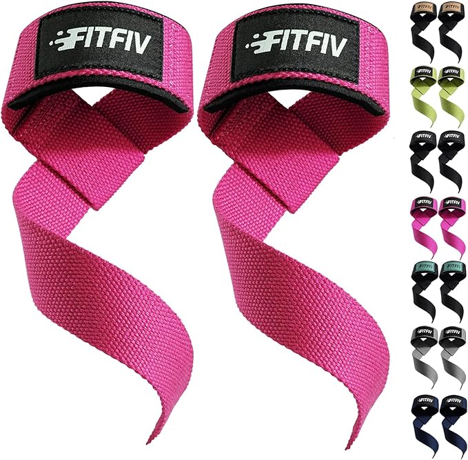 Lifting Straps for Weightlifting, Lifting Wrist Straps for Gym Strength Training, Neoprene-padded Wrist Cushion - Men & Women