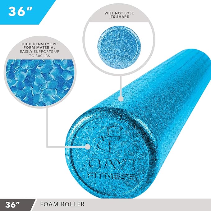 High-Density Round Foam Rollers - 4 Size and 8 Color