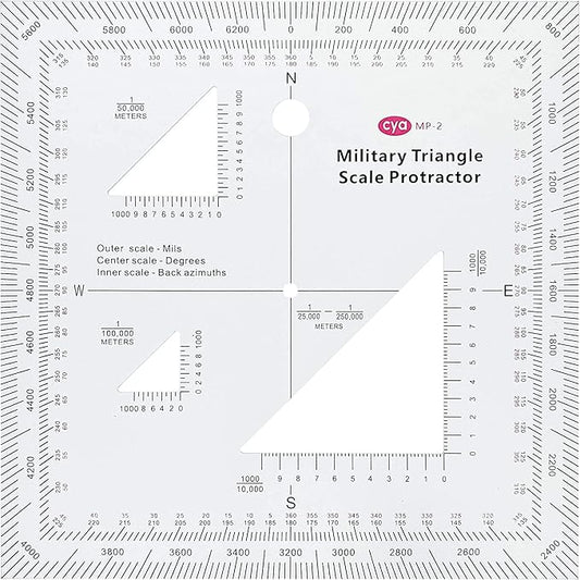 1.2mm Transparent Plastic Military UTM/MGRS Coordinate Scale Map