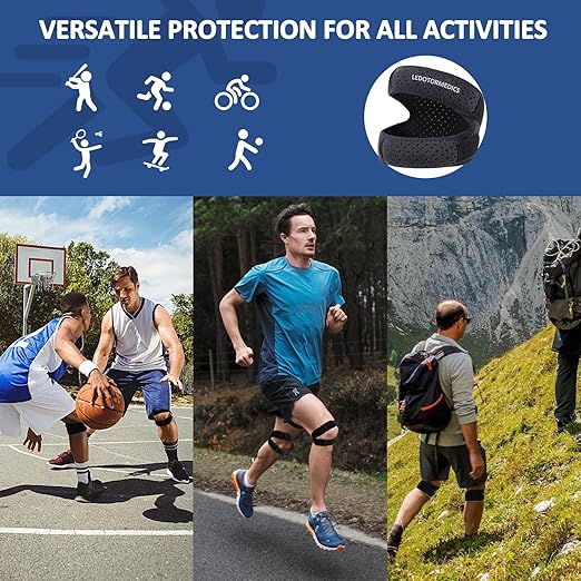 Medical Patella Knee Brace for Knee Pain, Professional Patellar Tendon Support Strap for Men&Women, Knee Brace for Meniscus Tear, Pain Relief, Arthriti(S/M, Navy)