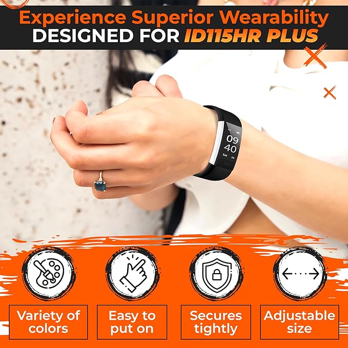 5 Pcs Fitness Tracker Id115plus Hr Replacement Band - Fitness Tracker Wrist Band Fitness Watch Bands Replacement - Fitness Tracker Bands Replacement Smart Watch Replacement Bands Replacement Wristband