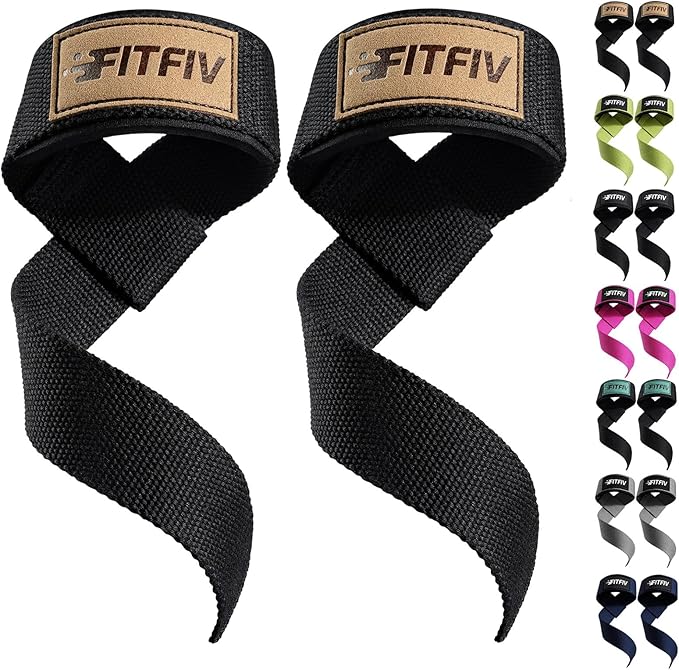 Lifting Straps for Weightlifting, Lifting Wrist Straps for Gym Strength Training, Neoprene-padded Wrist Cushion - Men & Women
