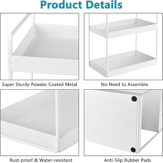 3-Tier Bathroom Countertop Organizer Vanity Tray Cosmetic &