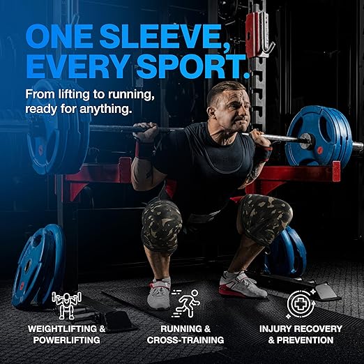 Modvel 7mm Neoprene Knee Sleeves for Men & Women Weightlifting & Powerlifting – Compression Knee Sleeve Support for Squats, Gym, Training – USPA, IPL Approved – Medium Army/green (Pair)