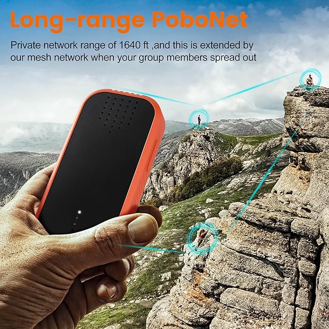 Mesh Communicator Walkie Talkie 2000FT, One-Click 2)