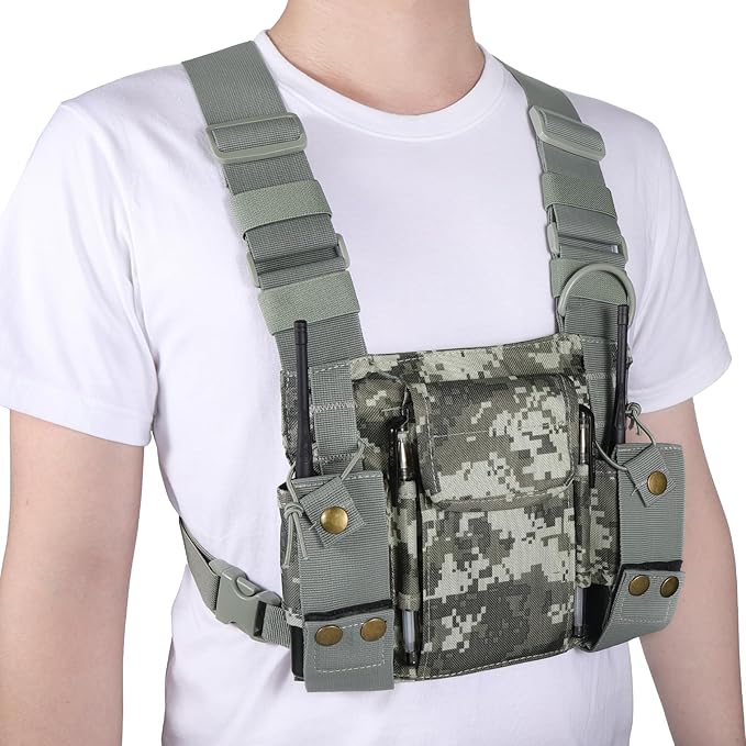 abcGoodefg Radio Chest Harness Chest Front Pack Pouch