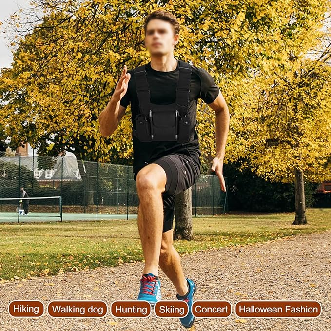 abcGoodefg Radio Chest Harness Chest Front Pack Pouch