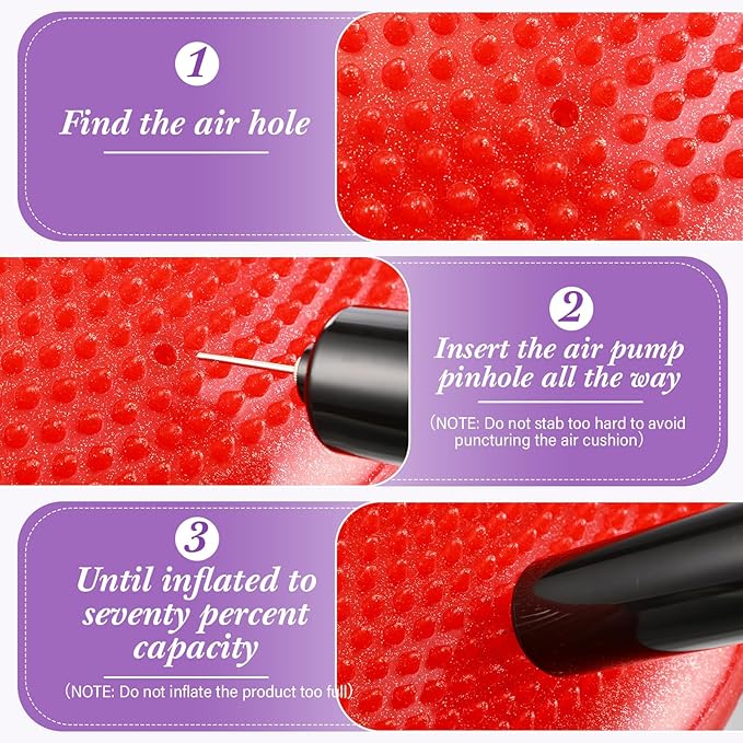 Libima 4 Pcs Glitter Wiggle Seat for Sensory Kids Inflated Wobble Cushion Sensory Seat Flexible Seating for Classroom Elementary, Balance Disc with Pump for Kids Adult Office Home