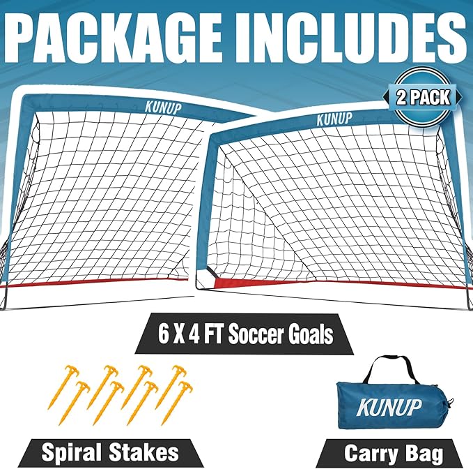 Kids Soccer Goals for Backyard 5×3, 6×4, 6×4, 9×5FT 9×5FT 2 2 Pieces