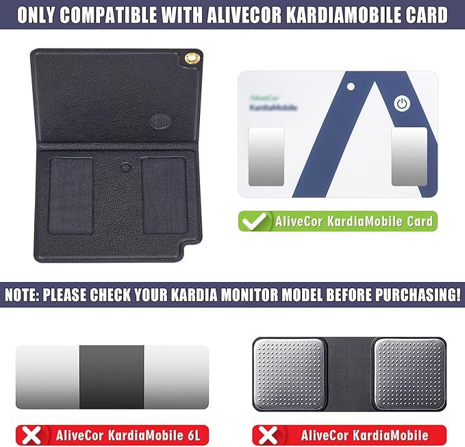MGZNMTY Portable Hard Travel Case for AliveCor Kardia Mobile Card Heart Rate Monitor/Kardiamobile Card Personal EKG Monitor Devices (Case Only)(Black)