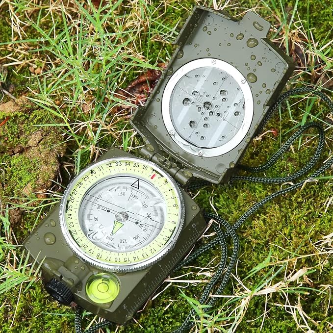Military Compass, Hiking Compass for Survival with Lensatic