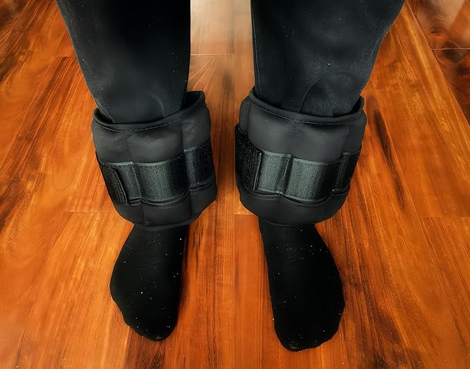 Adjustable Ankle/Wrist Weights Set 10-pound Pair with Removable 1-5lbs Each