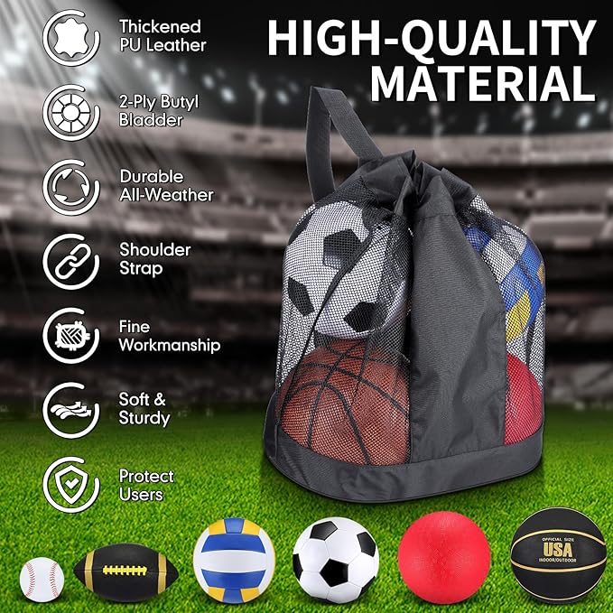 Libima 6 Pcs Multi Sport Ball Set Official