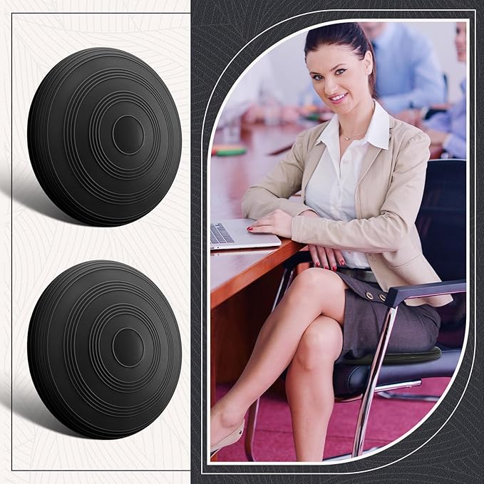 2 Pcs Inflated Wobble Cushion Balance Wiggle Seat Wobble Balance Disc Sensory Flexible Seating Stability Core Trainer with Hand Pump for Chair Adult Exercise Home Office