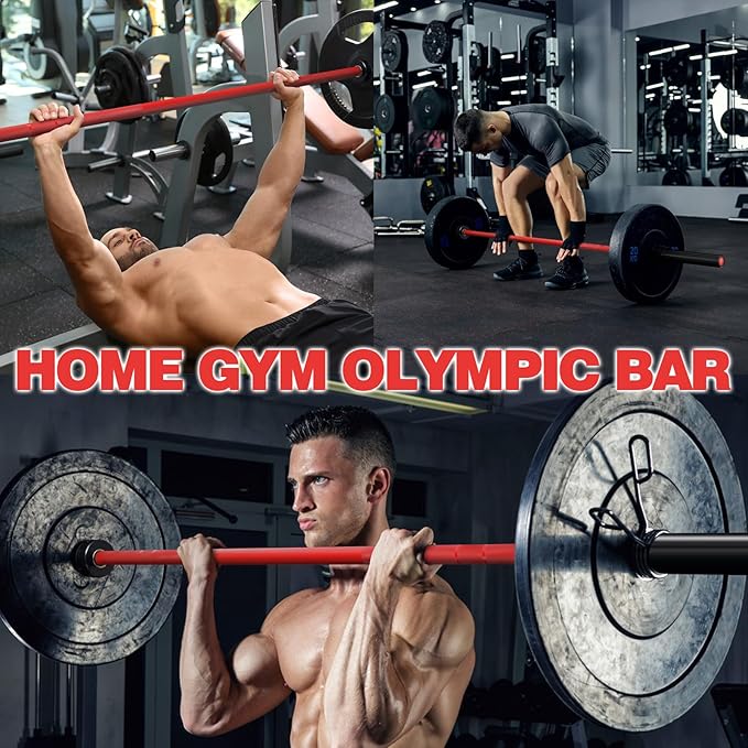 7ft Olympic Barbell for Strength Training and Olympic Weightlifting 500 700 700 1000LBS 1000LBS Capacity 2 Inch
