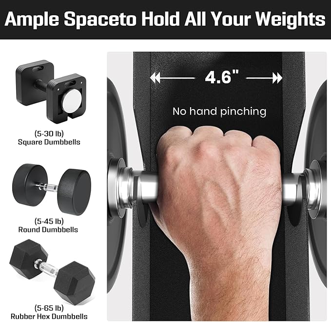 700LBS Weight Capacity Large Dumbbell Rack Stand, Premium Solid Steel A-Frame Dumbbell Rack with Optional Tray and Wheel, Weight Storage Organizer Rack for Dumbbell Set, Perfect for Home Gym Storage
