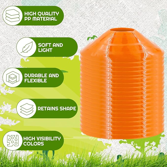 30 Pcs Disc Cones Training Cones Agility Soccer