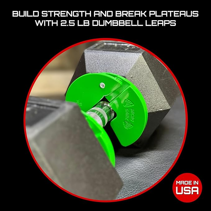 Micro Gainz Dumbbell Fractional 1.25lb Weight Plate, Ideal for Micro Loading, (Choose Color) 4 Piece Fractional Weight Plates, Designed for Dumbbell Training, Made In USA
