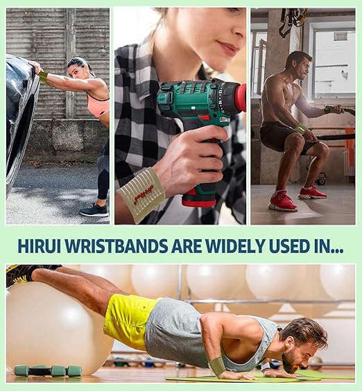 HiRui 2-Pack High-Elastic Wrist Support Straps Wrist Compression Bandage - Wrist Wraps Wristbands for Carpal Tunnel Arthritis Tendonitis Weightlifting Tennis Basketball - Breathable Soft (Beige)